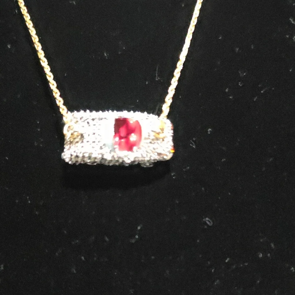 Kate Spade‎ Gold and Red Necklace Set.